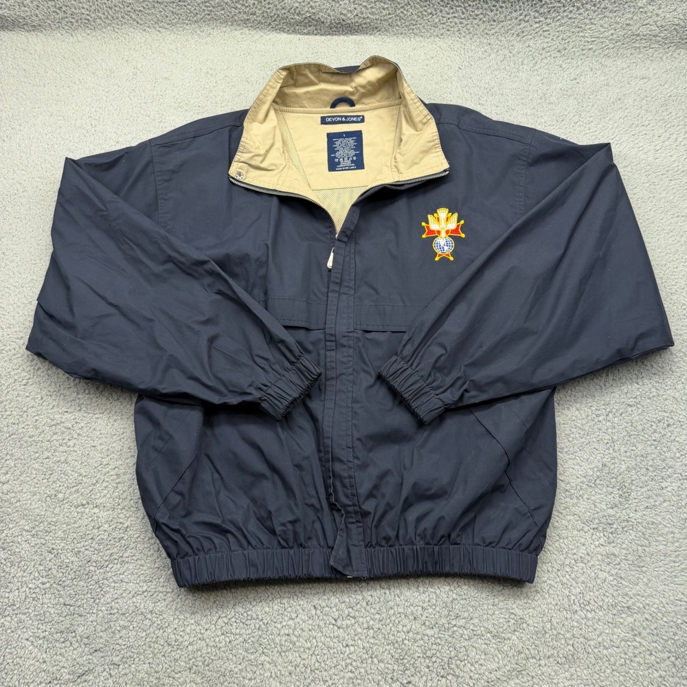 Devon & Jones‎ Mens Large Knights of Columbus Windbreaker Jacket LKGREAPP4COL
